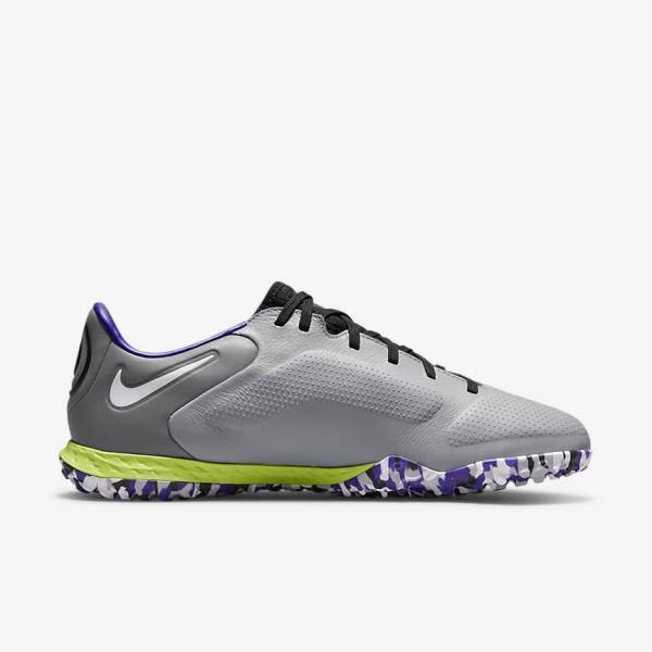 Scarpe da Calcio Donna Nike React Tiempo Legend 9 Pro TF Turf Grigie Chiaro Bianche | NK291ZPK