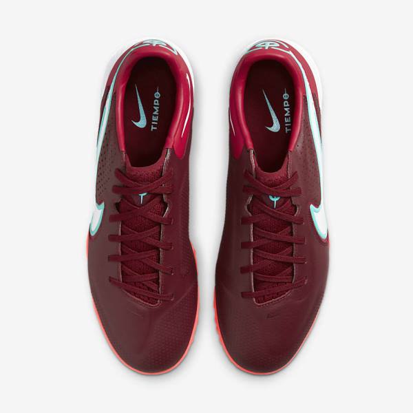 Scarpe da Calcio Donna Nike React Tiempo Legend 9 Pro TF Turf Rosse Rosse Chiaro Bianche | NK492VWN