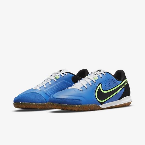 Scarpe da Calcio Donna Nike Tiempo Legend 9 Academy IC Indoor-Court Blu Chiaro Verdi Chiaro Marroni Nere | NK503WIS