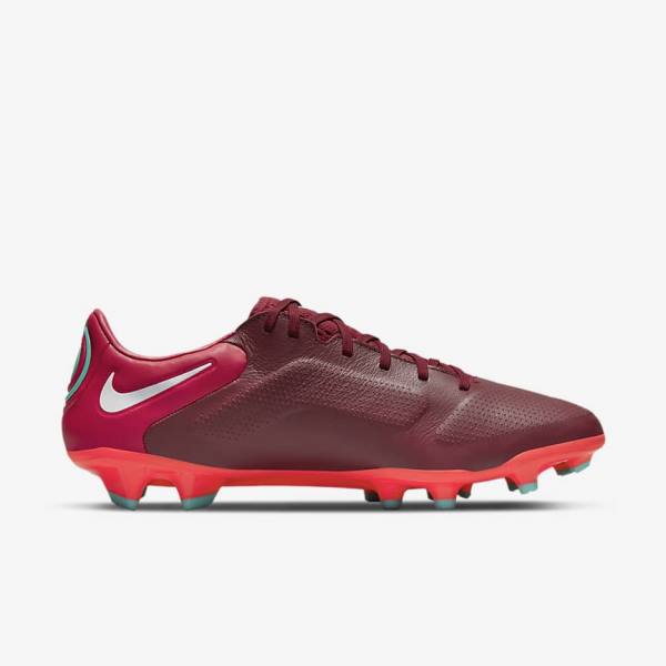 Scarpe da Calcio Donna Nike Tiempo Legend 9 Pro FG Firm-Ground Rosse Bianche | NK531VKI