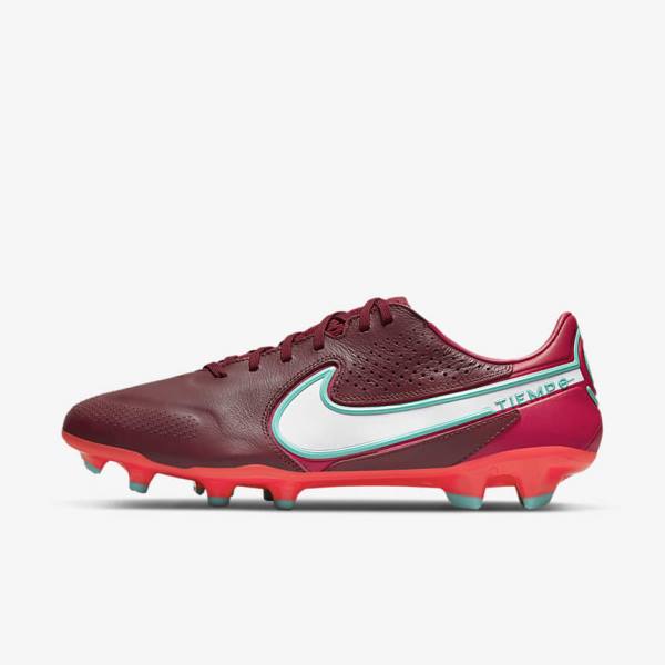 Scarpe da Calcio Donna Nike Tiempo Legend 9 Pro FG Firm-Ground Rosse Bianche | NK531VKI