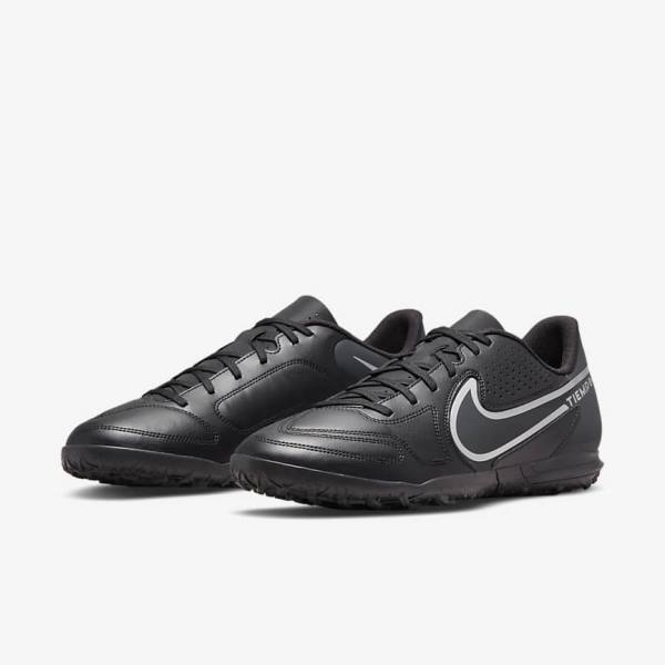 Scarpe da Calcio Donna Nike Tiempo Legend 9 Club TF Turf Nere Grigie Scuro | NK743POA