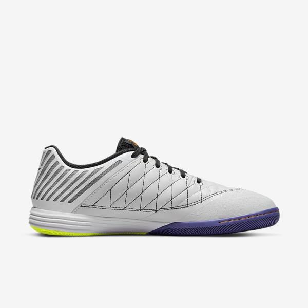 Scarpe da Calcio Uomo Nike Lunar Gato II IC Indoor Court Bianche Gialle Nere | NK179DAO