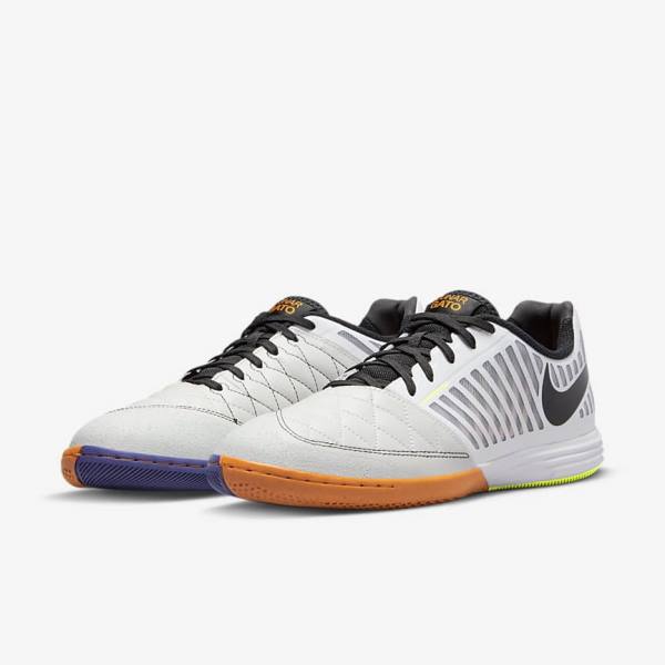 Scarpe da Calcio Uomo Nike Lunar Gato II IC Indoor Court Bianche Gialle Nere | NK179DAO