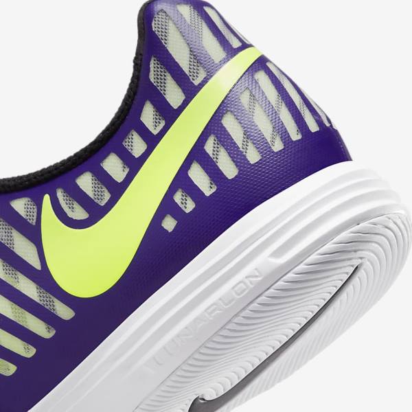 Scarpe da Calcio Uomo Nike Lunar Gato II IC Indoor Court Viola Nere Bianche | NK563EQK