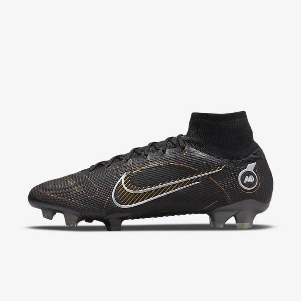 Scarpe da Calcio Uomo Nike Mercurial Superfly 8 Elite FG Firm-Grounds Nere Metal Argento Grigie Metal Oro | NK392VER