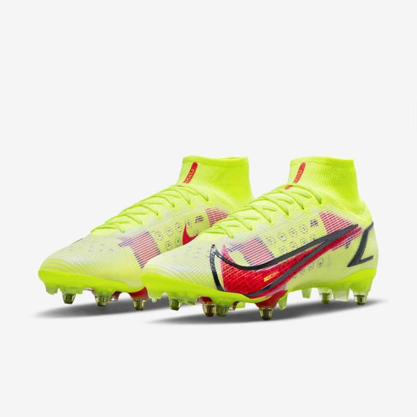 Scarpe da Calcio Uomo Nike Mercurial Superfly 8 Elite SG-Pro AC Soft-Ground Nere Rosse Chiaro | NK698ZXO