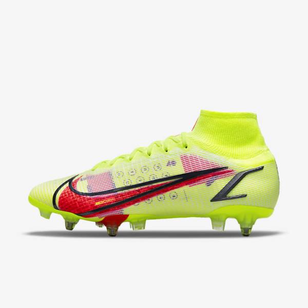 Scarpe da Calcio Uomo Nike Mercurial Superfly 8 Elite SG-Pro AC Soft-Ground Nere Rosse Chiaro | NK698ZXO