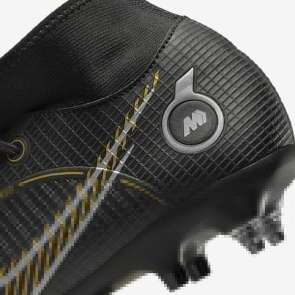 Scarpe da Calcio Uomo Nike Mercurial Superfly 8 Academy SG-PRO Anti-Clog Traction Soft-Grounds Nere Metal Argento Grigie Metal Oro | NK723TXW