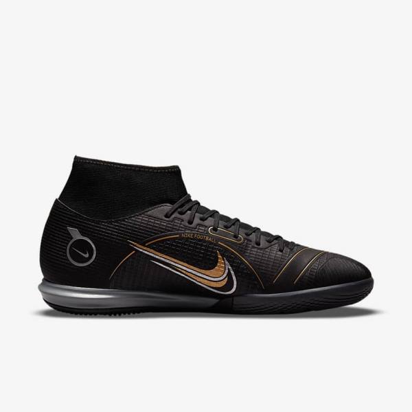 Scarpe da Calcio Uomo Nike Mercurial Superfly 8 Academy IC Indoor-Court Nere Metal Argento Grigie Metal Oro | NK976QSD