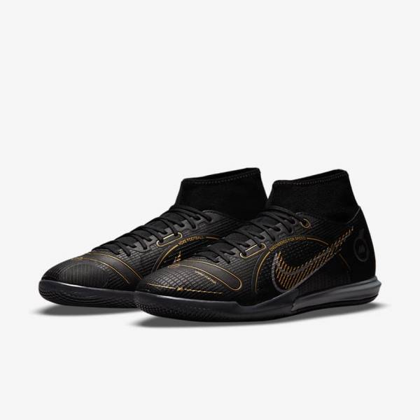 Scarpe da Calcio Uomo Nike Mercurial Superfly 8 Academy IC Indoor-Court Nere Metal Argento Grigie Metal Oro | NK976QSD