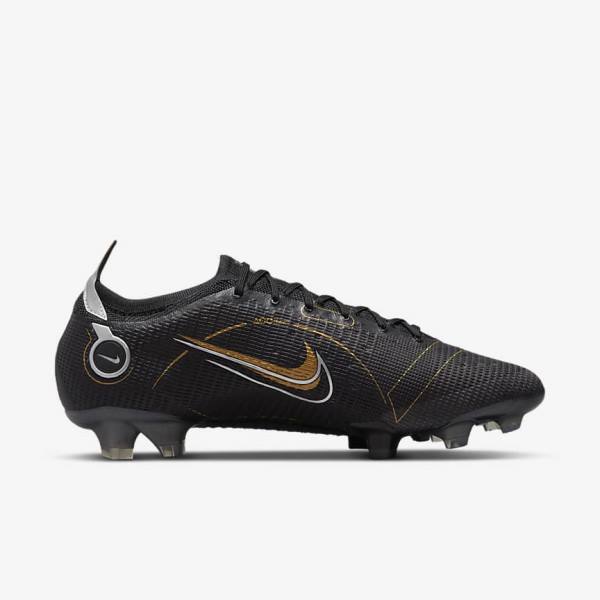 Scarpe da Calcio Uomo Nike Mercurial Vapor 14 Elite FG Firm-Grounds Nere Metal Argento Grigie Metal Oro | NK052HBI