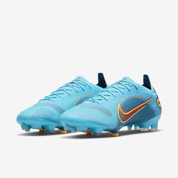 Scarpe da Calcio Uomo Nike Mercurial Vapor 14 Elite FG Firm-Grounds Blu Arancioni | NK150VXF