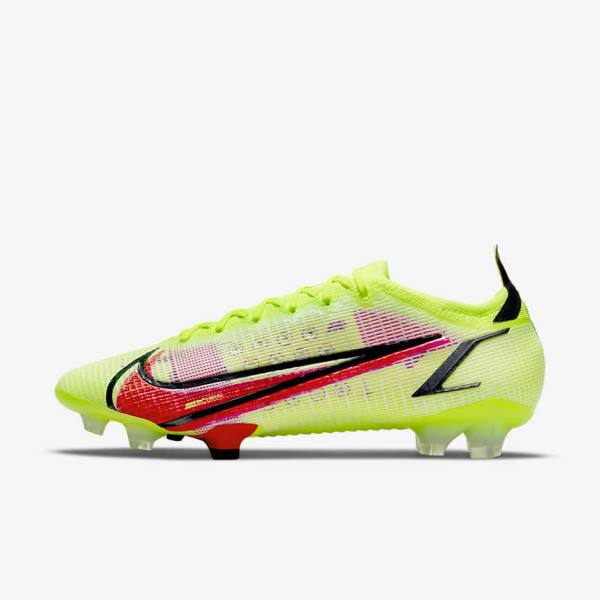 Scarpe da Calcio Uomo Nike Mercurial Vapor 14 Elite FG Firm-Ground Nere Rosse Chiaro | NK574IGN