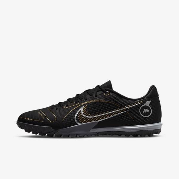 Scarpe da Calcio Uomo Nike Mercurial Vapor 14 Academy TF Turf Nere Metal Argento Grigie Metal Oro | NK840RGL