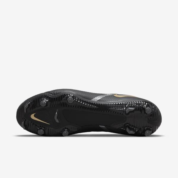 Scarpe da Calcio Uomo Nike Phantom GT2 Academy MG Multi-Ground Nere Metal Oro Grigie Scuro Metal Grigie Scuro | NK412CEB