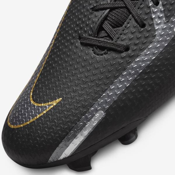 Scarpe da Calcio Uomo Nike Phantom GT2 Academy Dynamic Fit MG Multi-Ground Nere Metal Oro Grigie Scuro Metal Grigie Scuro | NK976UIW