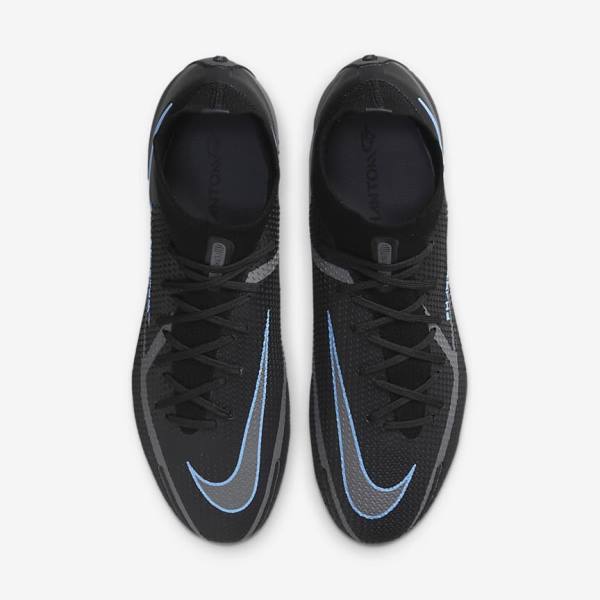 Scarpe da Calcio Uomo Nike Phantom GT2 Dynamic Fit Elite FG Firm-Ground Nere Grigie | NK056ZNU