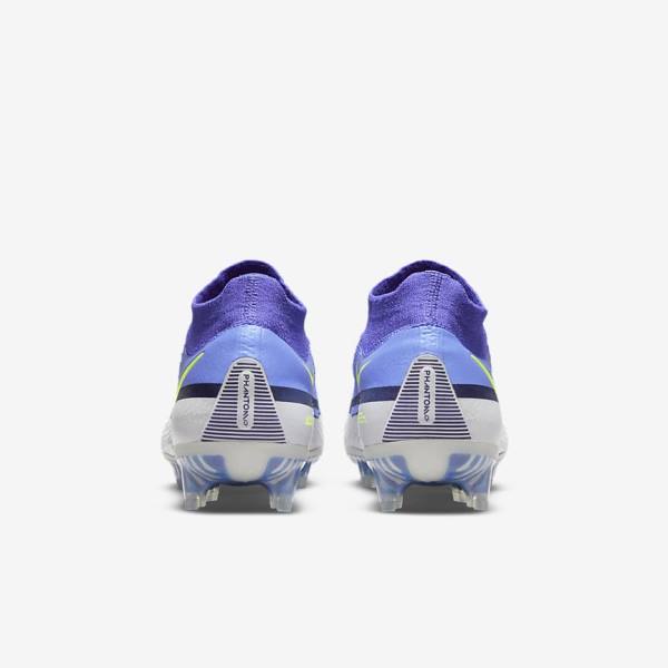 Scarpe da Calcio Uomo Nike Phantom GT2 Dynamic Fit Elite FG Firm-Ground Blu Grigie | NK409ECG