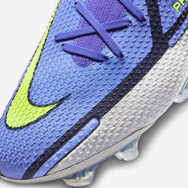 Scarpe da Calcio Uomo Nike Phantom GT2 Dynamic Fit Elite FG Firm-Ground Blu Grigie | NK409ECG