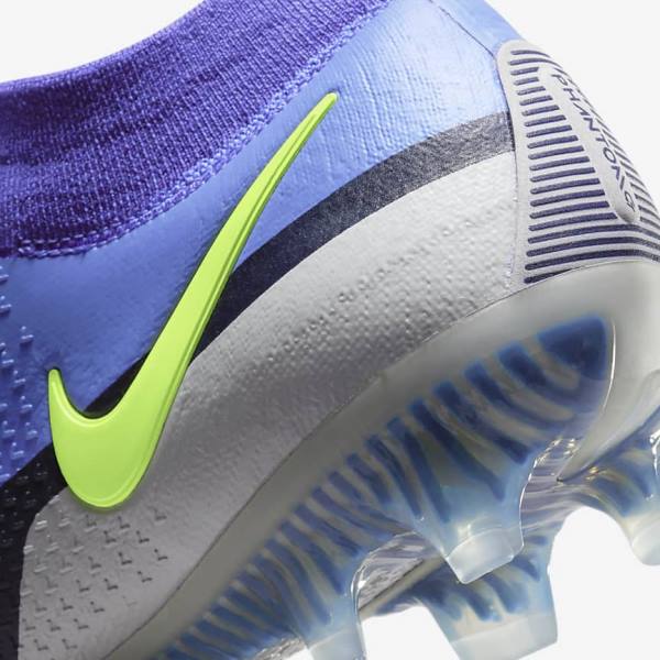 Scarpe da Calcio Uomo Nike Phantom GT2 Dynamic Fit Elite FG Firm-Ground Blu Grigie | NK409ECG