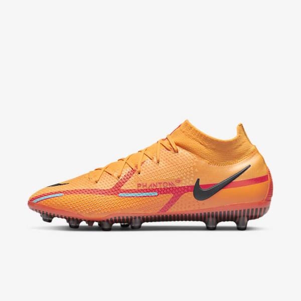 Scarpe da Calcio Uomo Nike Phantom GT2 Dynamic Fit Elite AG-Pro Artificial-Grass Arancioni Rosse Chiaro Nere | NK634XWF