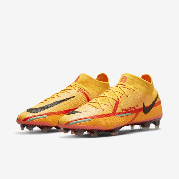 Scarpe da Calcio Uomo Nike Phantom GT2 Dynamic Fit Elite FG Firm-Ground Arancioni Rosse Chiaro Nere | NK841VPW