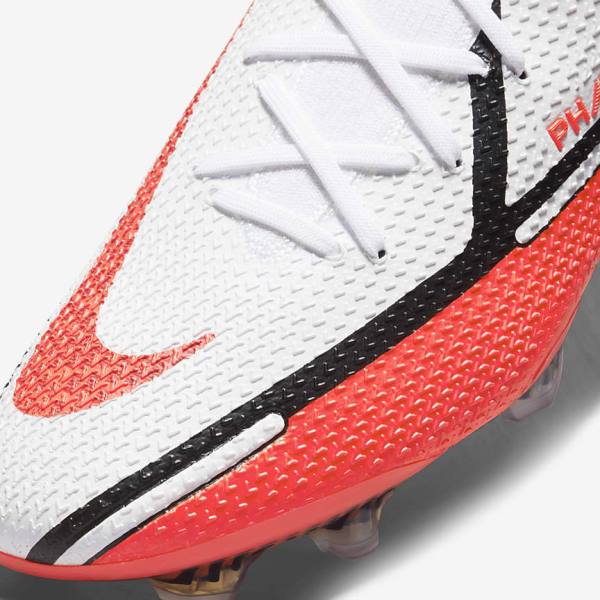 Scarpe da Calcio Uomo Nike Phantom GT2 Dynamic Fit Elite FG Firm-Ground Bianche Rosse Chiaro | NK843BRU