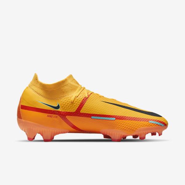 Scarpe da Calcio Uomo Nike Phantom GT2 Pro Dynamic Fit FG Firm-Ground Arancioni Rosse Chiaro Nere | NK046AYM