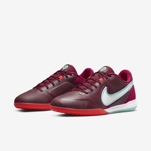 Scarpe da Calcio Uomo Nike React Tiempo Legend 9 Pro IC Indoor-Court Rosse Rosse Chiaro Bianche | NK569GPI