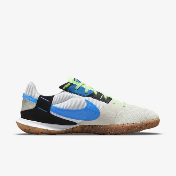 Scarpe da Calcio Uomo Nike Streetgato Bianche Nere Verdi Chiaro Blu Chiaro | NK601VWT