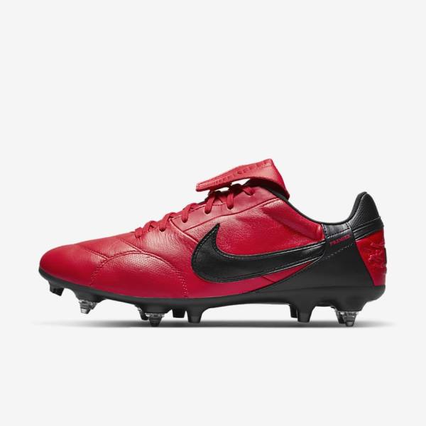 Scarpe da Calcio Uomo Nike The Premier 3 SG-PRO Anti-Clog Traction Soft-Ground Rosse Nere | NK749EHR