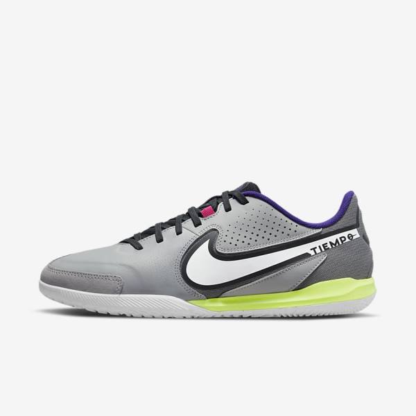 Scarpe da Calcio Uomo Nike Tiempo Legend 9 Academy IC Indoor-Court Grigie Chiaro Bianche | NK475AVC