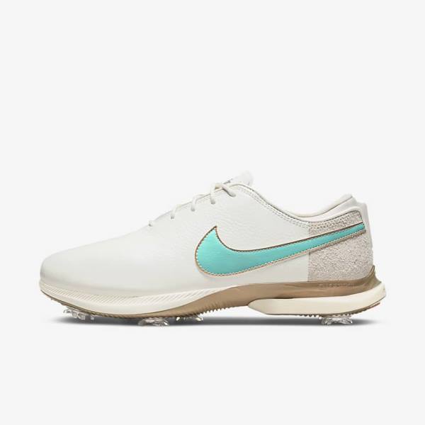 Scarpe da Golf Donna Nike Air Zoom Victory Tour 2 Bianche Marroni Chiaro Verde Acqua | NK534MDB