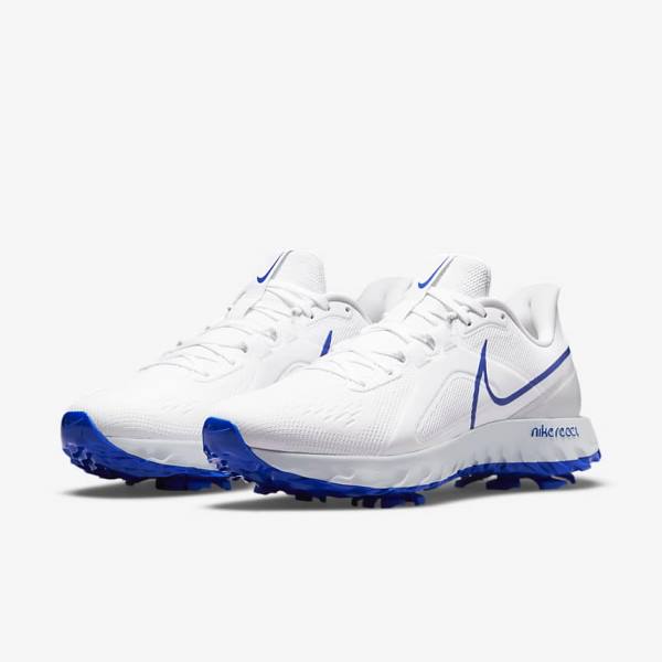 Scarpe da Golf Uomo Nike React Infinity Pro Bianche Platino Blu | NK526ICG