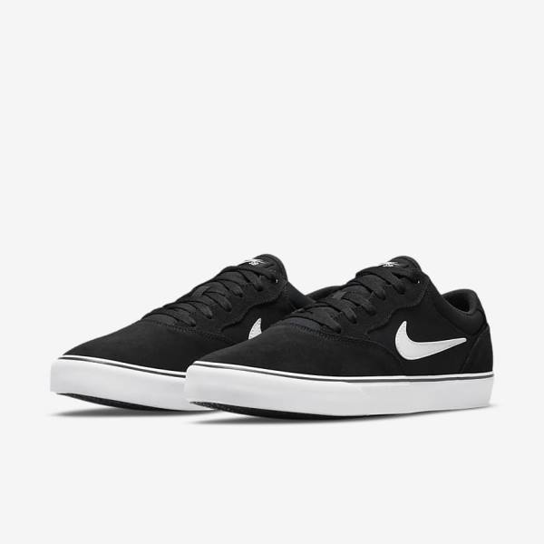 Scarpe da Skate Donna Nike SB Chron 2 Nere Bianche | NK031YHL