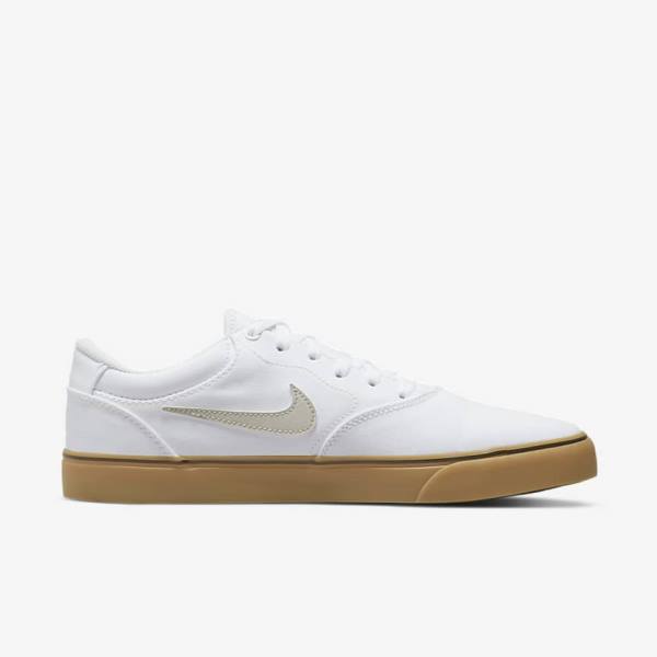 Scarpe da Skate Donna Nike SB Chron 2 Tela Bianche Marroni Chiaro Beige Chiaro | NK037ZQU