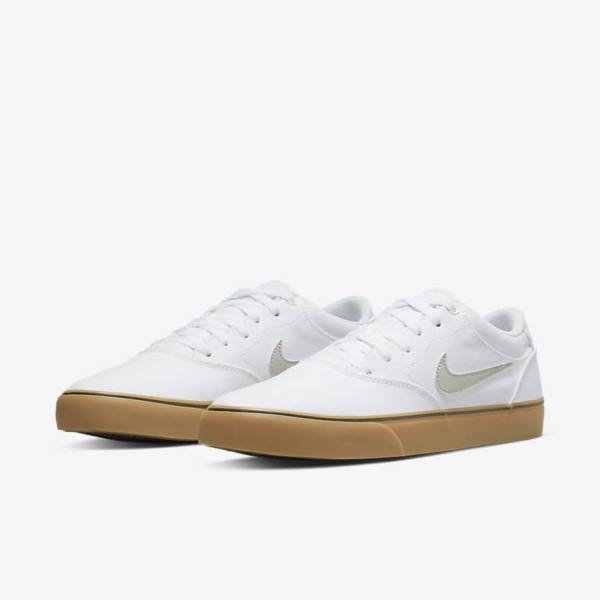 Scarpe da Skate Donna Nike SB Chron 2 Tela Bianche Marroni Chiaro Beige Chiaro | NK037ZQU