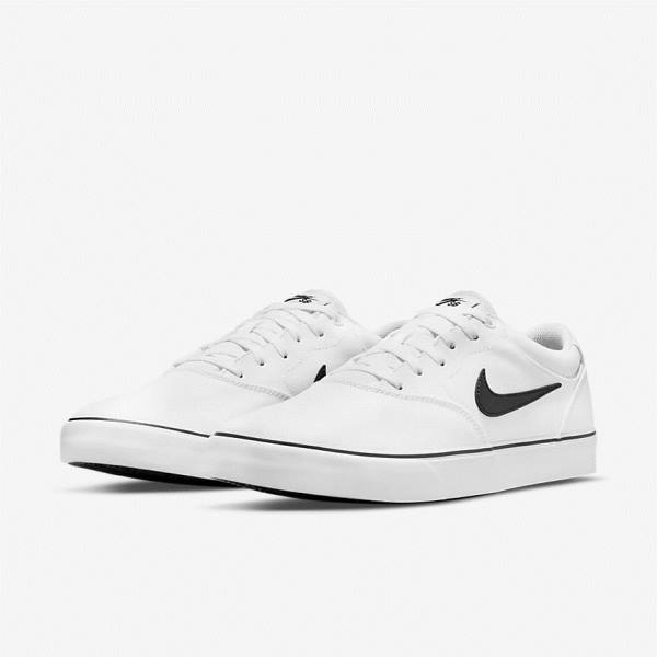 Scarpe da Skate Donna Nike SB Chron 2 Tela Bianche Nere | NK806YQI