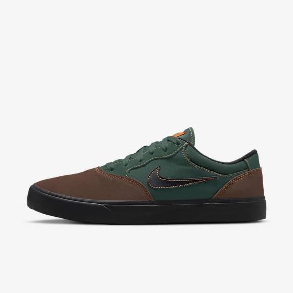 Scarpe da Skate Uomo Nike SB Chron 2 Cioccolato Chiaro Verdi Arancioni Nere | NK892PYA