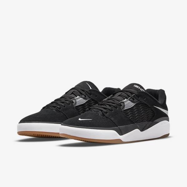 Scarpe da Skate Uomo Nike SB Ishod Wair Nere Grigie Scuro Bianche | NK742FRD