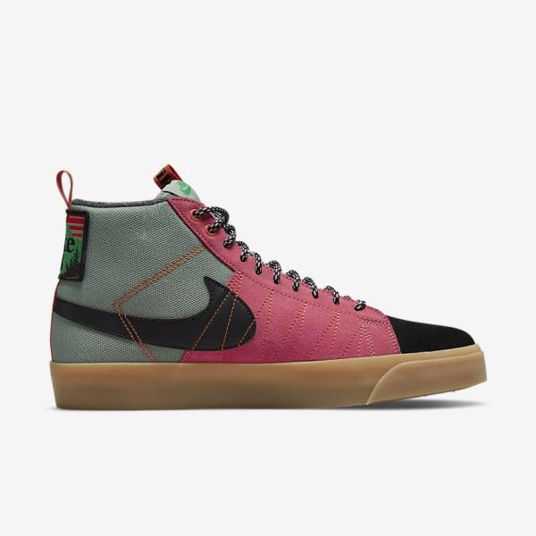 Scarpe da Skate Uomo Nike SB Zoom Blazer Mid Premium Bianche Marroni Nere | NK957CIU