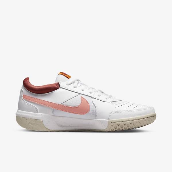 Scarpe da Tennis Donna Nike NikeCourt Zoom Lite 3 Bianche Rosse Bianche Corallo | NK185LUK