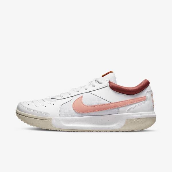 Scarpe da Tennis Donna Nike NikeCourt Zoom Lite 3 Bianche Rosse Bianche Corallo | NK185LUK