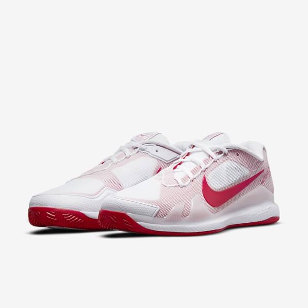 Scarpe da Tennis Uomo Nike NikeCourt Air Zoom Vapor Pro Clay Court Bianche Rosse | NK207JXL