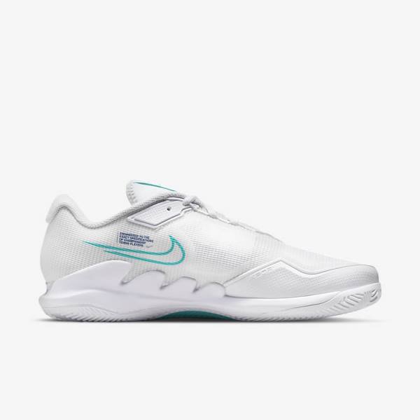 Scarpe da Tennis Uomo Nike NikeCourt Air Zoom Vapor Pro Clay Court Bianche Beige Chiaro Blu Reale Blu Verde Acqua | NK816WNL