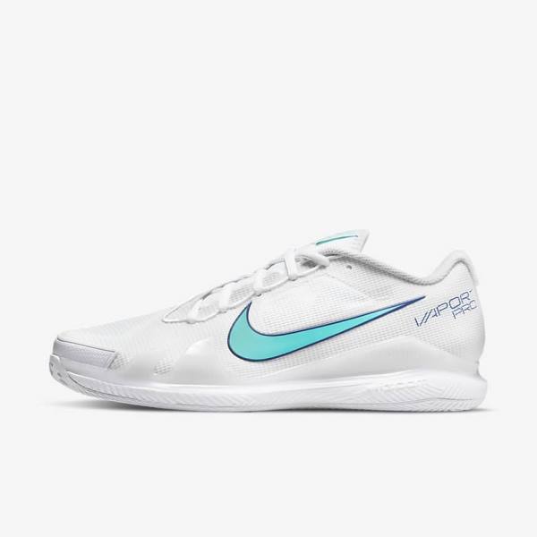 Scarpe da Tennis Uomo Nike NikeCourt Air Zoom Vapor Pro Clay Court Bianche Beige Chiaro Blu Reale Blu Verde Acqua | NK816WNL