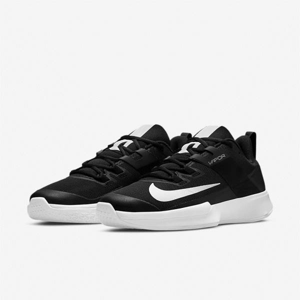 Scarpe da Tennis Uomo Nike NikeCourt Vapor Lite Hard Court Nere Bianche | NK163HXI