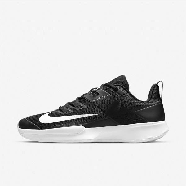 Scarpe da Tennis Uomo Nike NikeCourt Vapor Lite Hard Court Nere Bianche | NK163HXI