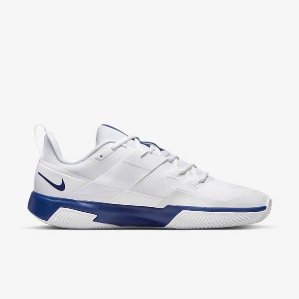 Scarpe da Tennis Uomo Nike NikeCourt Vapor Lite Clay Court Bianche Blu Reale Blu | NK715SOL